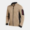 FHB Strick-Fleece-Jacke Christoph beige-schwarz