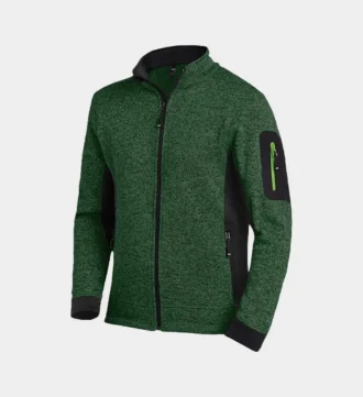 FHB Strick-Fleece-Jacke grün-schwarz
