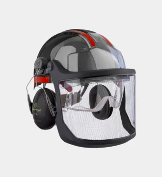 GRÜNHOLZ Pro Top Forsthelm, Schwarz-Rot