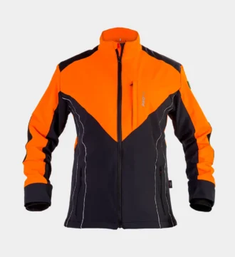Grünholz Forstjacke in Orange-Anthrazit von Vorne