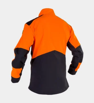 Grünholz Forstjacke in Orange-Anthrazit von Hinten