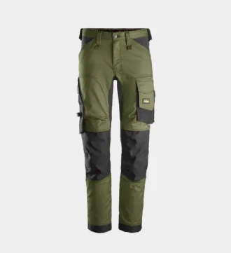 Snickers 6341 AllroundWork, Stretch Arbeitshose, Khaki Grün/Schwarz