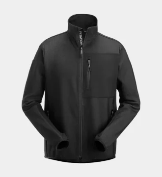 Snickers 8045 FlexiWork, Zwischenschicht-Jacke mit durchgehendem Reißverschluss, Schwarz